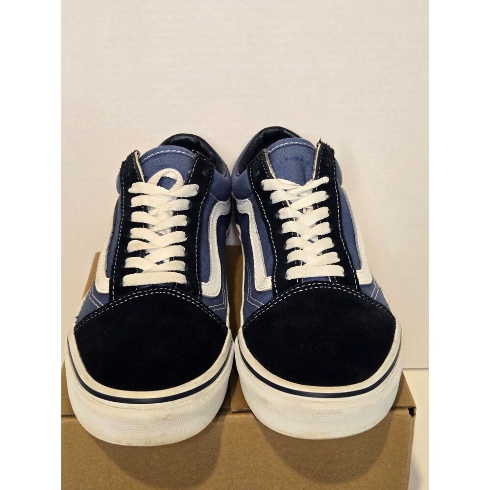 Vans Old Skool Sneakers | Navy Black Suede/Canvas | Size Men 8 Women 9.5 - Picture 3 of 8